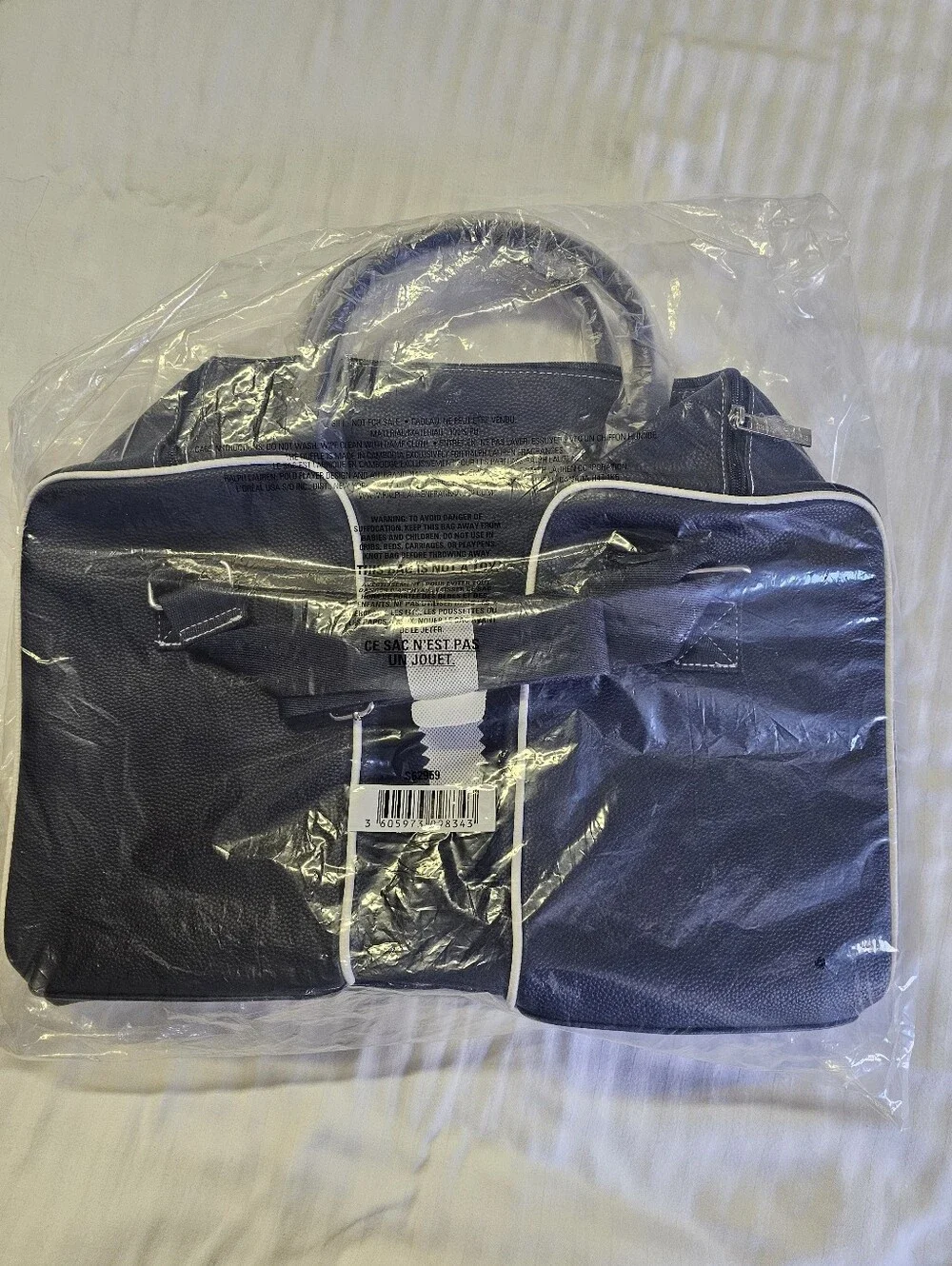 Ralph Lauren Navy and White Polo Duffle Bag